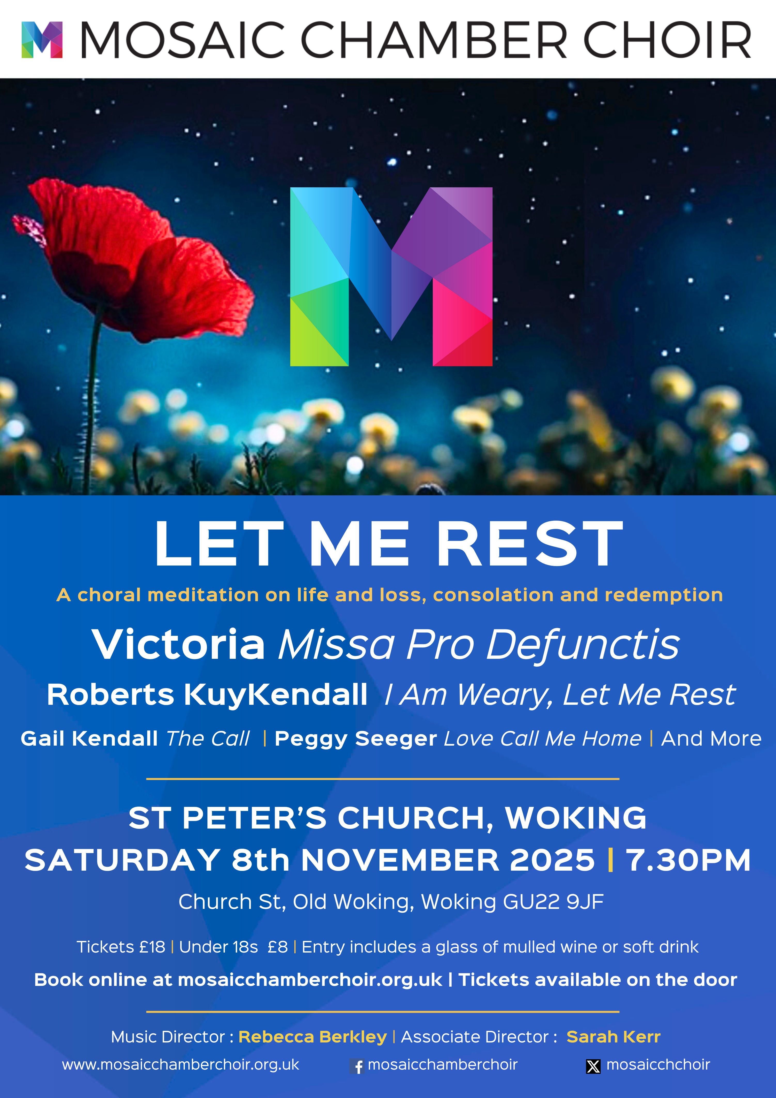 Mosaic Autumn Concert - Let me rest - November 8th 2025 - St Peter's Old Woking
