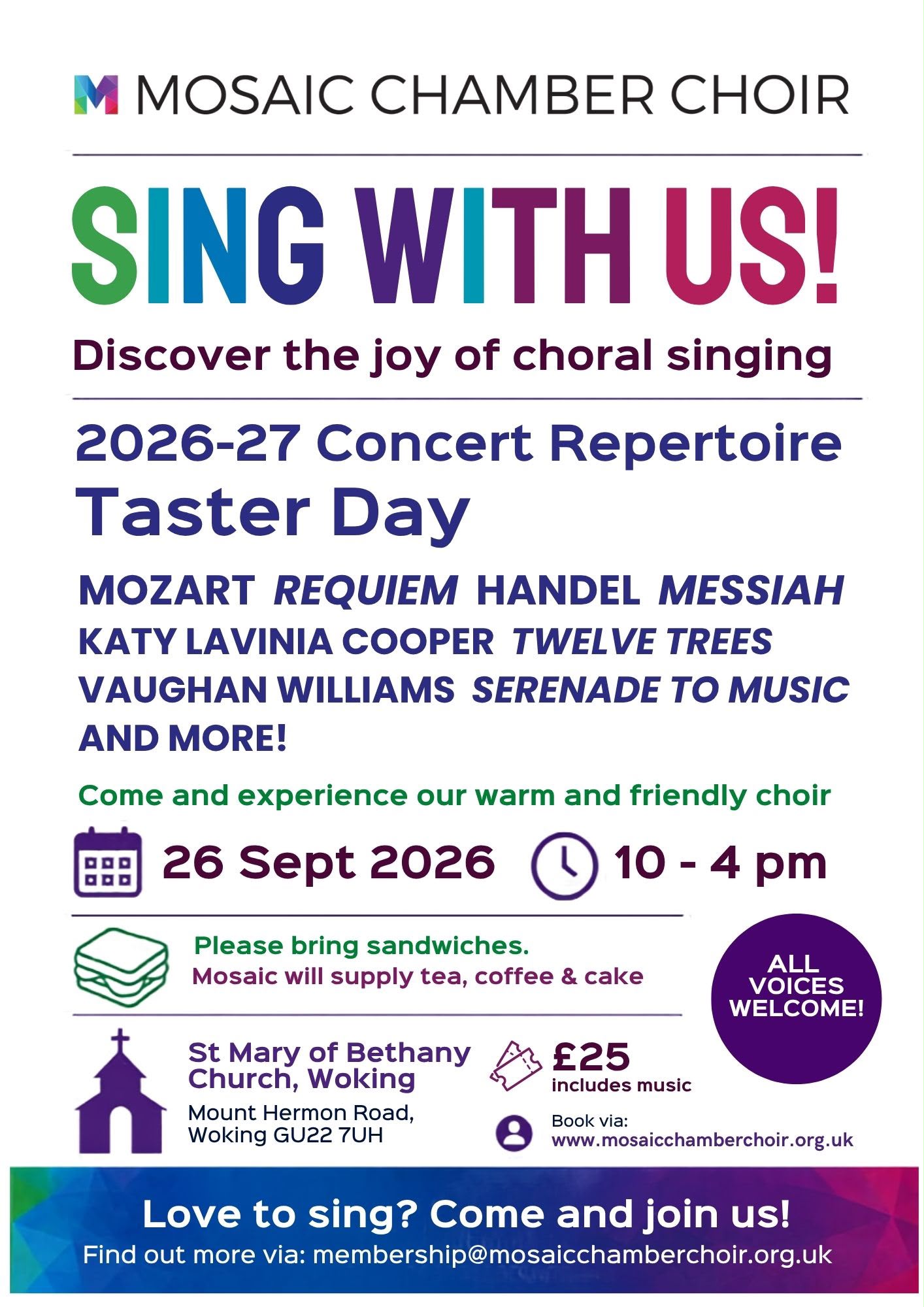 Sing with us! Taster day Sing with us! Taster day