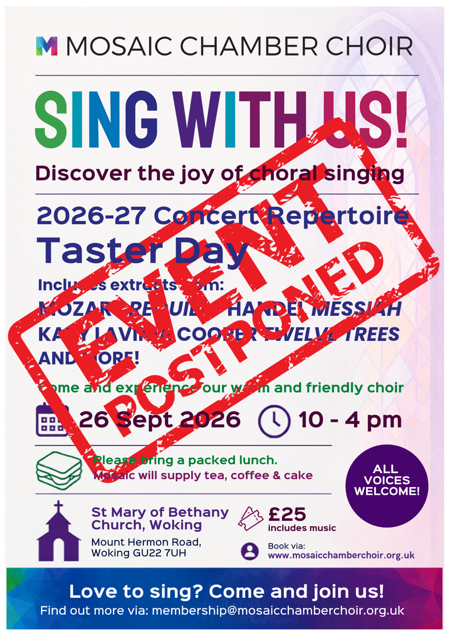 Sing with us - Taster day - Event Postponed 