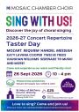 Sing with us! Mosaic Taster Day - a singing workshop exploring our 2026-27 repertoire